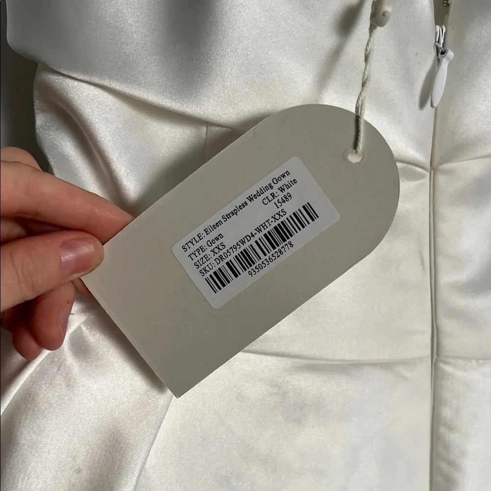Meshki Eileen Strapless Wedding Satin Dress - Picture 9 of 15